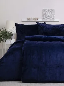 Povlečení Laura tmavě modrá mikroplyšové
