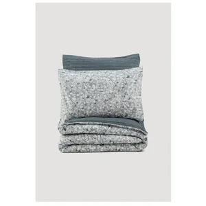 Povlečení Renforcé Molly Mijolnir 260x220 cm bílo-šedé pro dvoulůžko