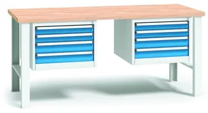 Pracovní stůl do dílny s úložnými boxy