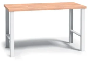 Pracovní stůl do dílny WL, buková spárovka, 1700 mm