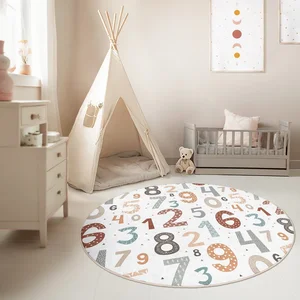Pratelný dětský hrací koberec 120 cm – Happy Numbers, Mila Home