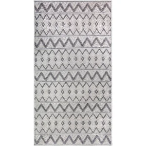Pratelný šedý koberec Zig Zag 120x180 cm