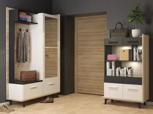 Předsíň KNUT 6 dub sonoma/bílá/černá | 5 let záruka