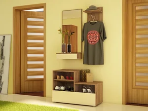 Předsíň XIVA craft tobaco/krém