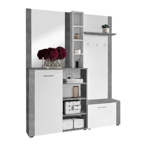 Předsíňová sestava FANDU bílo-beton