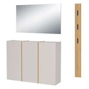 Předsíňová sestava Libbiano 168×200×37 cm, krémová