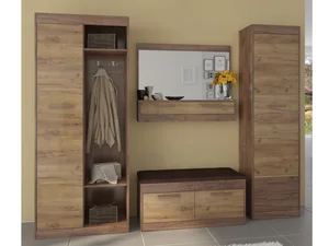 Předsíňová stěna GATTON 1 s 5letou zárukou – craft tobaco / craft zlatý