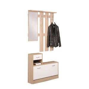 Předsíňová stěna RUGGED dub sonoma/bílá