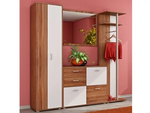 Předsíňová stěna STANSBURY švestka wallis/bílá (5 let záruka)