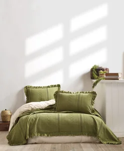 Přehoz 220×240 cm + 2 povlaky na polštář – bavlněné dvojité piké