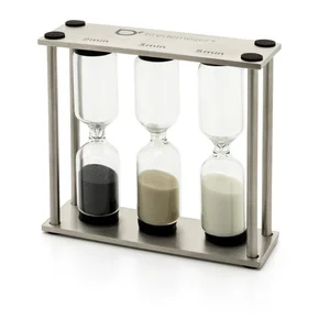 Přesýpací minutka Duet – stříbrná, Bredemeijer