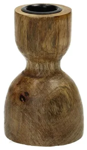 Přírodní dřevěný svícen Marro III