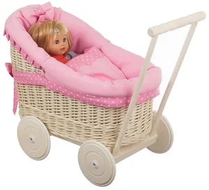 Proutěný kočárek pro panenky Buggy IV
