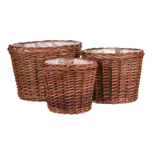 Proutěný obal na květiny, sada 3 ks PRP304