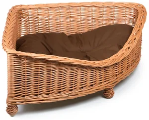 Proutěný rohový pelíšek Theo V. 63x63x17/30 cm