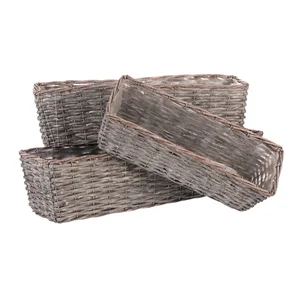 Proutěný truhlík, sada 3 ks OV4144 GREY