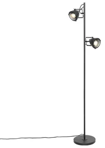 Průmyslová stojací lampa Emado s dvojitým osvětlením