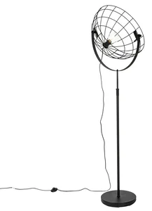 Průmyslová stojací lampa Hanze černá 50 cm s nastavením výšky