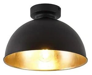 Průmyslové stropní svítidlo Magnax černé a zlaté 28 cm