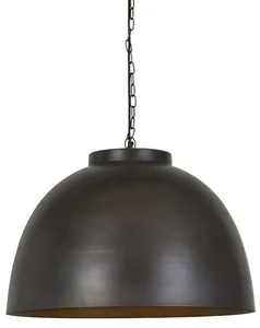 Průmyslové závěsné svítidlo Hoodi 60 cm starožitná hnědá