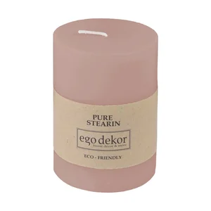 Pudrově růžová svíčka Eco candles by Ego dekor Friendly – 37 h