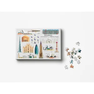 Puzzle Iconic Buildings – 1000 dílků (Printworks)