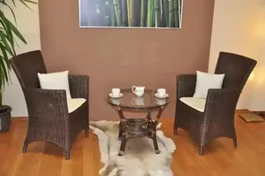 Ratanová souprava Pluto 2+1, hnědá