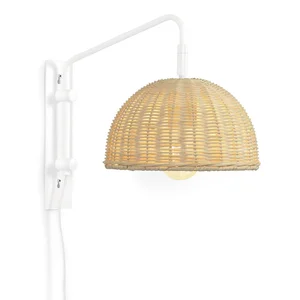 Ratanové nástěnné svítidlo Damila 23 cm