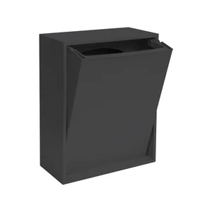 ReCollector Recycling Box – černý nástěnný koš na tříděný odpad