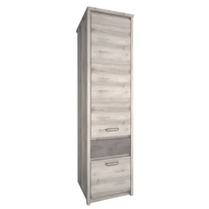 Regál 2D1S Nairobi/Onyx 56×40×210 cm