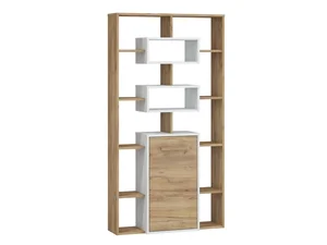 Regál Dorinda 1D – craft bílý / craft zlatý