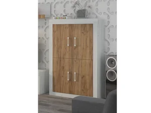 Regál GOUDINI 8 – craft bílý a zlatý, 5 let záruka