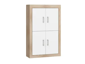 Regál GOUDINI 8 – dub sonoma/bílý lesk, 5 let záruka