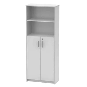 Regál JOHAN 2 NEW 10 se skříňkou – bílá