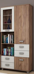 Regál KEATING, craft tabák / craft bílá, 5 let záruka