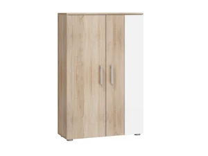 Regál Mangona 80×120×32 cm dub sonoma/bílý lesk