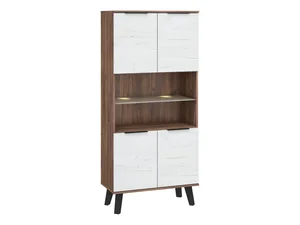 Regál OSMAK 4D – craft tobaco / craft bílý, 80×174×40 cm, 5 let záruky