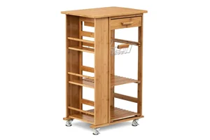 Regál policový na kolečkách DR-046 bambus