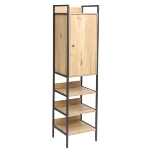 Regál se skříňkou LORVA dub/černá