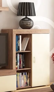 Regál SIWANI nízký craft tobaco/krém