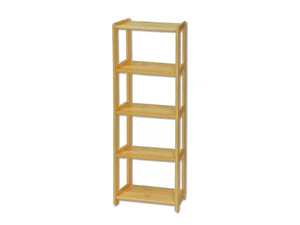 Regál TYNDALL, šířka 80 cm, masiv borovice, mořený povrch
