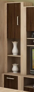 Regál WUBIN 2D s dvířky, dub sonoma