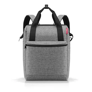 Reisenthel Allrounder R Large 23 l – 2v1 batoh a taška, kovový rám, Twist stříbrná