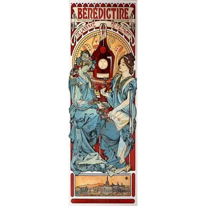 Reprodukce Alfons Mucha Benedictine 30x90 cm
