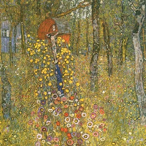 Reprodukce Klimtova Farmářského zahradního výjevu 60x60 cm