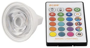 RGBW MR16 LED Žárovka 3W s Dálkovým Ovládáním