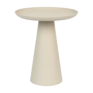 Ringar béžový hliníkový odkládací stolek, Ø39,5 cm