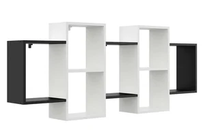 RIPIANO II Závěsná police bílá/černá