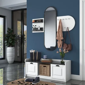 RIVOLI Předsíňová stěna bílá/mramor