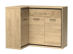 Rohová komoda IPPOLITO – dub hickory, levá